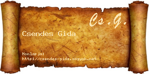 Csendes Gida névjegykártya